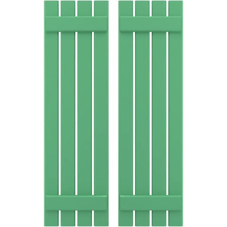 Ekena Millwork Americraft 4-Board, 2 Batten Exterior Real Wood Spaced Board-n-Batten Shutters, ARW101SB415X45LPH, PR ARW101SB415X45LPH